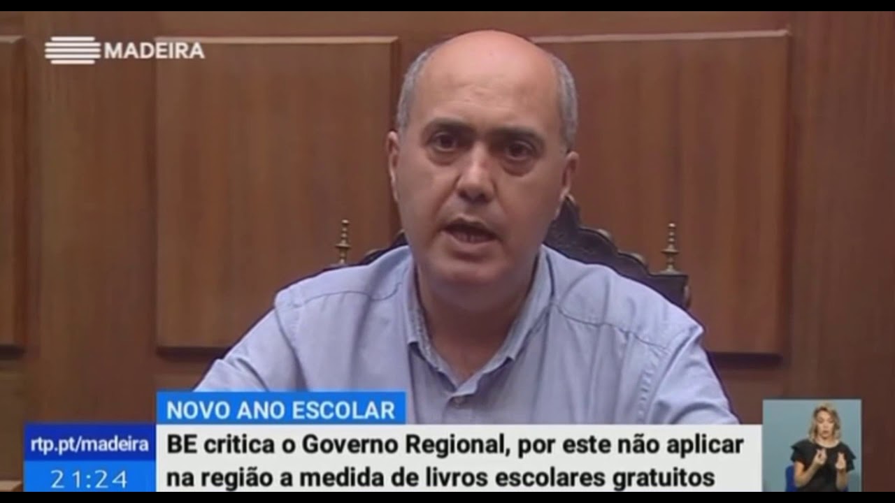 Telejornal RTP M | Novo Ano Escolar | Roberto Almada